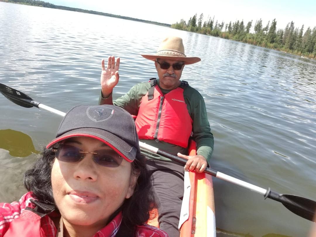 Mohammad Ali canoeing