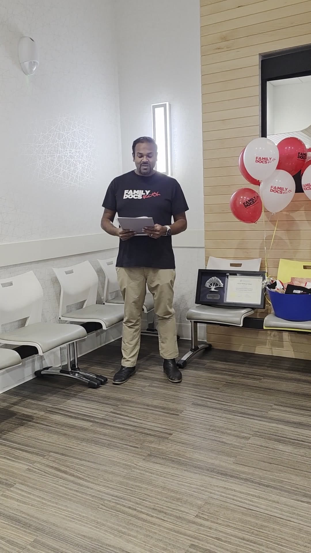 Ali at the ACFP Awards Ceremony at Shifa Medical Clinic