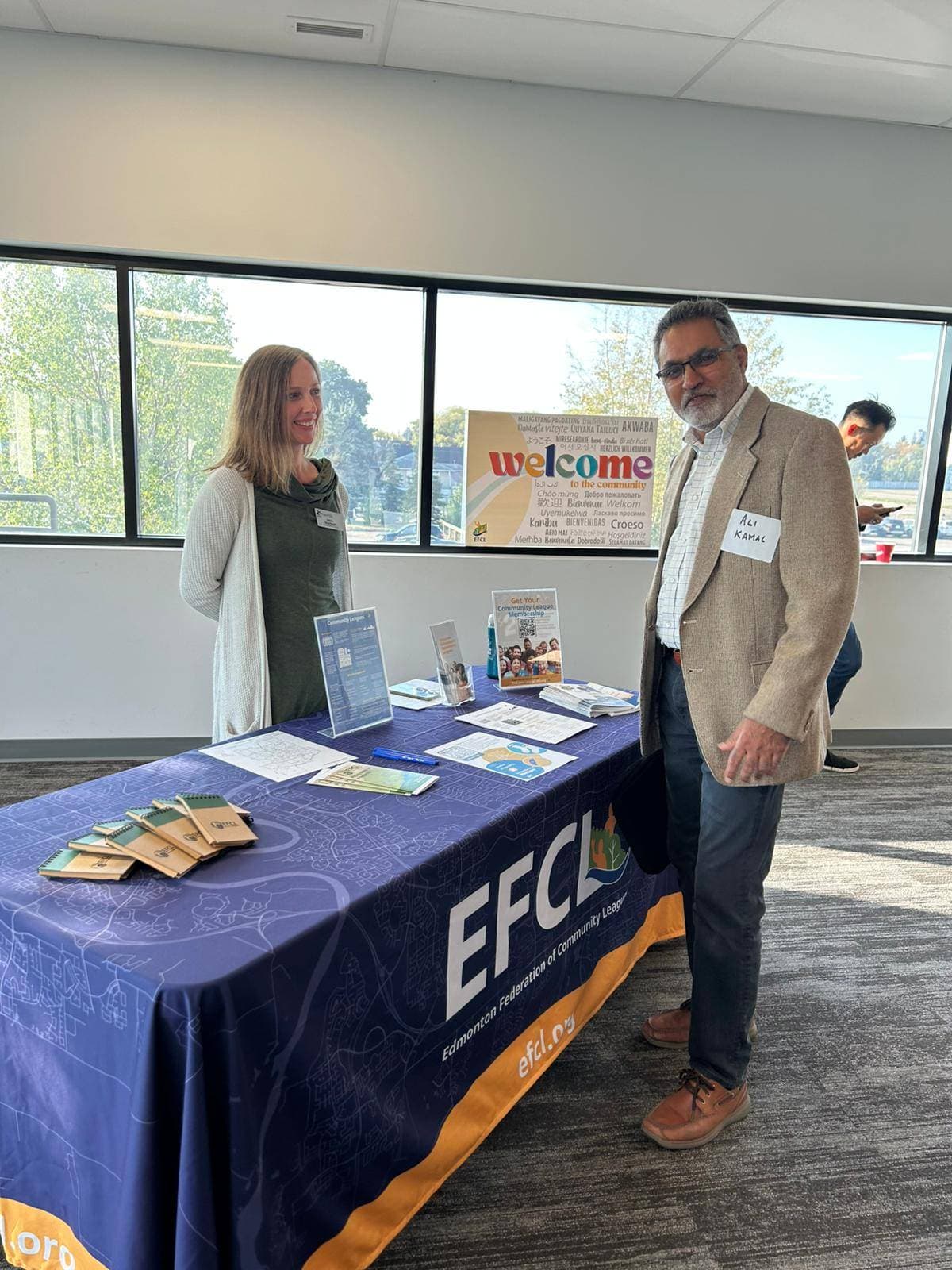 Ali at the Edmonton Federation of Community Leagues Meet the Candidates event