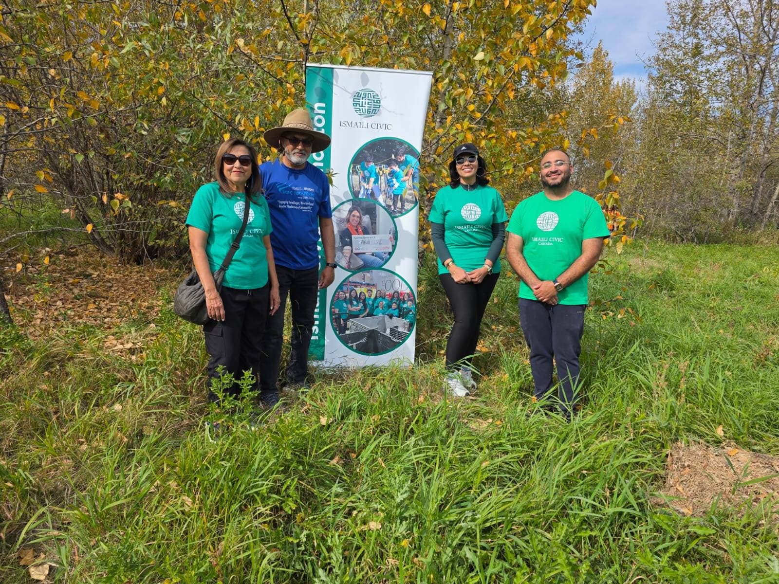 Ali with Ismaili Civic volunteers at Root for Trees tree planting event