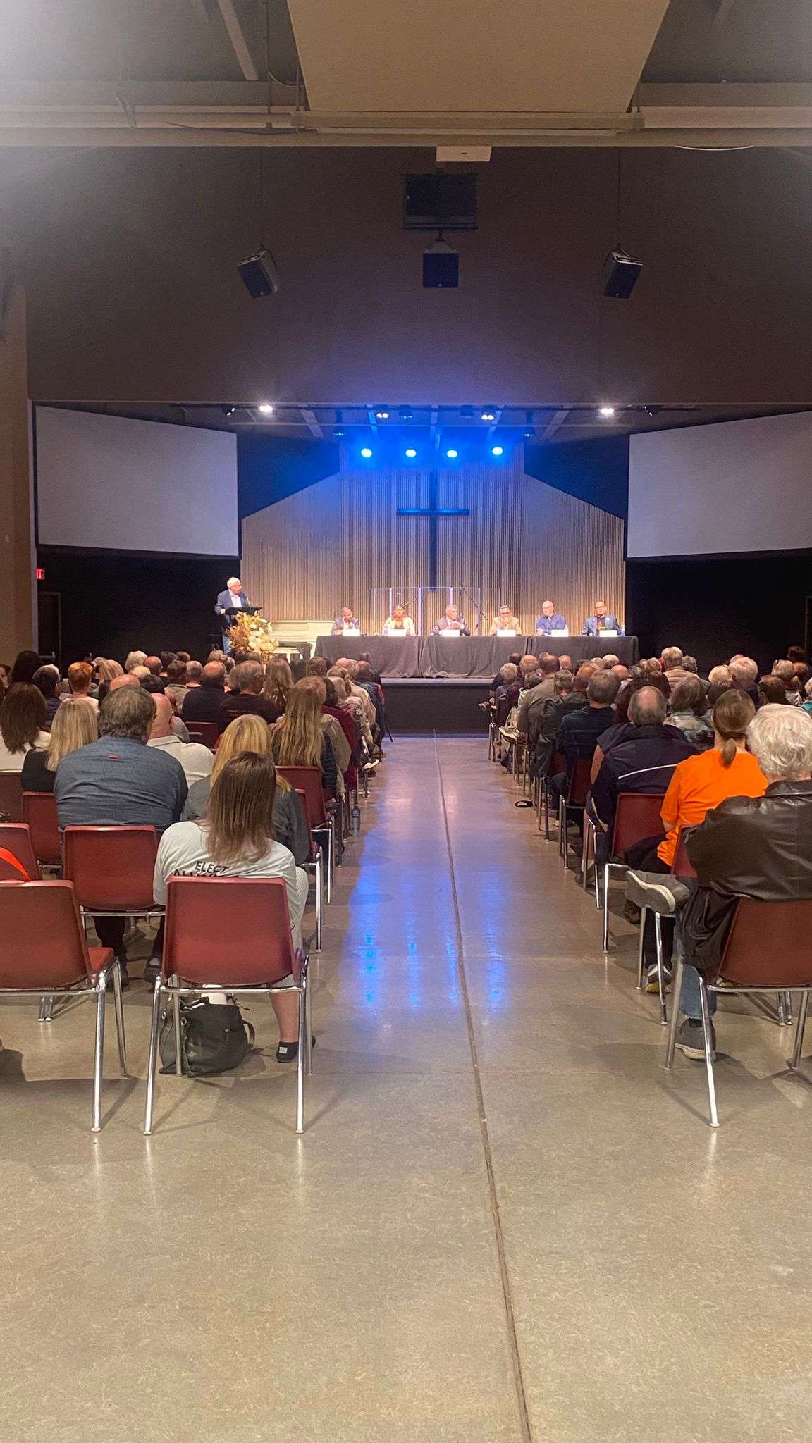 Ali with campaign team at Terwillegar debate